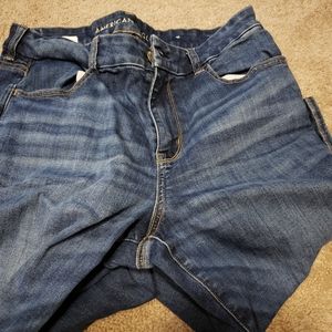 LONG dark wash jeans